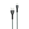 Кабель ColorWay USB-Lightning, braided cloth, 3А, 1м, Gray (CW-CBUL041-GR) - 1