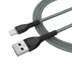 Кабель ColorWay USB-Lightning, braided cloth, 3А, 1м, Gray (CW-CBUL041-GR) - 3