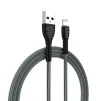 Кабель ColorWay USB-Lightning, braided cloth, 3А, 1м, Gray (CW-CBUL041-GR) - 4