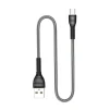 Кабель ColorWay USB-USB-C, braided cloth, 3А, 1м, Gray (CW-CBUC041-GR) - 2