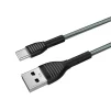 Кабель ColorWay USB-USB-C, braided cloth, 3А, 1м, Gray (CW-CBUC041-GR) - 7