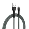Кабель ColorWay USB-MicroUSB, braided cloth, 3А, 1м, Gray (CW-CBUM041-GR) - 6