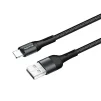 Кабель ColorWay USB-Lightning, nylon, 2.4А, 1м, Black (CW-CBUL045-BK) - 5