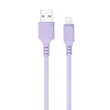 Кабель ColorWay USB-Lightning, soft silicone, 2.4А, 1м, Purple (CW-CBUL044-PU) - 2