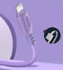 Кабель ColorWay USB-Lightning, soft silicone, 2.4А, 1м, Purple (CW-CBUL044-PU) - 3