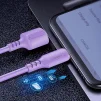 Кабель ColorWay USB-Lightning, soft silicone, 2.4А, 1м, Purple (CW-CBUL044-PU) - 6