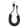 Кабель ColorWay USB-Lightning, spiral, 2.4А, 1м, Black (CW-CBUL051-BK) - 1