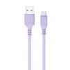 Кабель ColorWay USB - micro USB (M/M), soft silicone, 2.4 А, 1 м, Purple (CW-CBUM044-PU) - 1