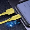 Кабель ColorWay USB-microUSB, soft silicone, 2.4А, 1м, Yellow (CW-CBUM043-Y) - 5