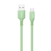 Кабель ColorWay USB-microUSB, soft silicone, 2.4А, 1м, Green (CW-CBUM042-GR) - 1