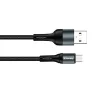 Кабель ColorWay USB-microUSB, nylon, 2.4А, 1м, Black (CW-CBUM045-BK) - 2