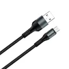 Кабель ColorWay USB-microUSB, nylon, 2.4А, 1м, Black (CW-CBUM045-BK) - 5
