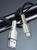Кабель ColorWay USB-microUSB, head metal, 2.4А, 1м, Black (CW-CBUM046-BK) - 7