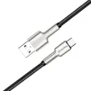 Кабель ColorWay USB-USB Type-C, head metal, 2.4А, 1м, Black (CW-CBUC046-BK) - 3