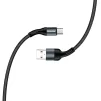 Кабель ColorWay USB-USB Type-C, nylon, 2.4А, 1м, Black (CW-CBUC045-BK) - 3