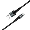 Кабель ColorWay USB-USB Type-C, nylon, 2.4А, 1м, Black (CW-CBUC045-BK) - 4