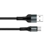 Кабель ColorWay USB-USB Type-C, nylon, 2.4А, 1м, Black (CW-CBUC045-BK) - 5