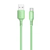 Кабель ColorWay USB - USB Type-C (M/M), soft silicone, 2.4 А, 1 м, Green (CW-CBUC042-GR) - 2