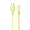 Кабель ColorWay USB-USB Type-C, soft silicone, 2.4А, 1м, Yellow (CW-CBUC043-Y) - 1