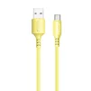 Кабель ColorWay USB-USB Type-C, soft silicone, 2.4А, 1м, Yellow (CW-CBUC043-Y) - 3