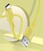 Кабель ColorWay USB-USB Type-C, soft silicone, 2.4А, 1м, Yellow (CW-CBUC043-Y) - 4