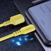 Кабель ColorWay USB-USB Type-C, soft silicone, 2.4А, 1м, Yellow (CW-CBUC043-Y) - 5