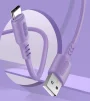 Кабель ColorWay USB-USB Type-C, soft silicone, 2.4А, 1м, Purple (CW-CBUC044-PU) - 3