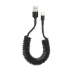 Кабель ColorWay USB-USB Type-C, spiral, 2.4А, 1м, Black (CW-CBUC051-BK) - 1