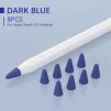 Чехол TPU Goojodoq для наконечника стилус Apple Pencil (1-2 поколения) (8шт) Dark Blue (1005001835985075DB) - 1