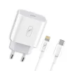 Зарядное устройство для SkyDolphin SC18EL PD2.0 (1USB-С, 3A) White (MZP-000156) + кабель Lightning - 1