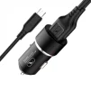 Автомобільний зарядний пристрій SkyDolphin SZ02V Aluminium (2USB, 2.4A) Black (AZP-000073) + кабель microUSB - 2