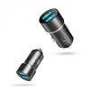 Автомобільний зарядний пристрій SkyDolphin SZ02V Aluminium (2USB, 2.4A) Black (AZP-000073) + кабель microUSB - 5