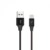 Кабель SkyDolphin S55L Neylon USB - Lightning 1м, Black (USB-000434) - 1