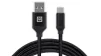 Кабель REAL-EL Premium Fabric USB-USB Type C 2m, Black (EL123500047) - 1
