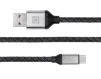 Кабель REAL-EL Premium Leather USB-USB Type C 1m, Black (EL123500049) - 3