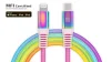 Кабель REAL-EL Rainbow USB-C-Lightning, 1м (4743304104710) - 1