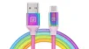 Кабель REAL-EL Premium Rainbow USB-USB Type C 1m (EL123500050) - 1