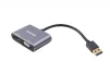 Адаптер-перехідник Maxxter (V-AM-HDMI-VGA), USB-HDMIхVGA, сірий - 1