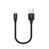 Кабель ColorWay USB-microUSB 2.4А, 0.25м, Black (CW-CBUM048-BK) - 1