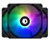 Вентилятор ID-Cooling TF-12025-ARGB-TRIO (3pcs Pack), 120x120x25мм, 4-pin PWM, чорний - 1