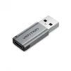 Адаптер Vention USB 3.0 AM - USB Type-C AF Gray (CDPH0) - 1