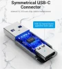 Адаптер Vention USB 3.0 AM - USB Type-C AF Gray (CDPH0) - 4