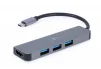Концентратор USB-C Cablexpert 3хUSB3.1 метал, Grey (A-CM-COMBO2-01) - 1