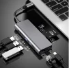 Сетевой адаптер USB-C ProLogix (PR-WUC-105B) 7 in 1 USB3.1 Type C to HDMI+2*USB3.0+PD+Lan+TF+SD - 5