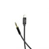 Аудио-кабель SkyDolphin SR26 Braided Wire Lightning-3.5 мм, 1 м, Black (AUX-000069) - 1