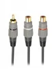 Аудио-кабель Cablexpert (CCAP-RCAM2F-0.2M) RCA-2RCA, 0.2м, Black - 1