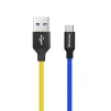 Кабель ColorWay USB-microUSB, 2.4А, 1м, Blue/Yellow (CW-CBUM052-BLY) - 1