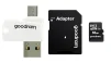 Карта памяти MicroSDHC 16GB UHS-I Class 10 GOODRAM + SD-adapter + OTG Card Reader (M1A4-0160R12) - 1