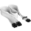 Кабель-перехідник Corsair Premium Individually Sleeved 12+4pin PCIe Gen 5 12VHPWR 600W cable, Type 4, WHITE (CP-8920332) - 1