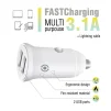 Автомобильное зарядное устройство для Piko CC-312 (2USB, 3.1A) White + кабель Lightning (1283126538810) - 3